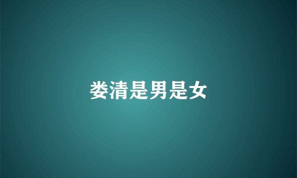 娄清是男是女