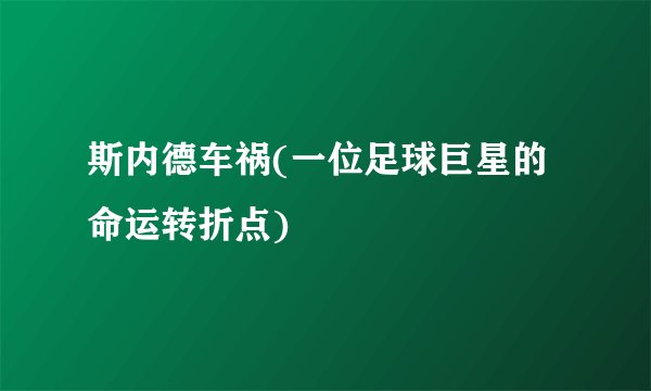 斯内德车祸(一位足球巨星的命运转折点)