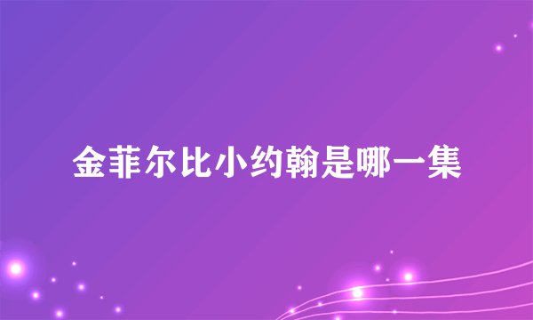 金菲尔比小约翰是哪一集