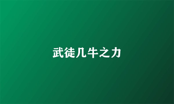 武徒几牛之力