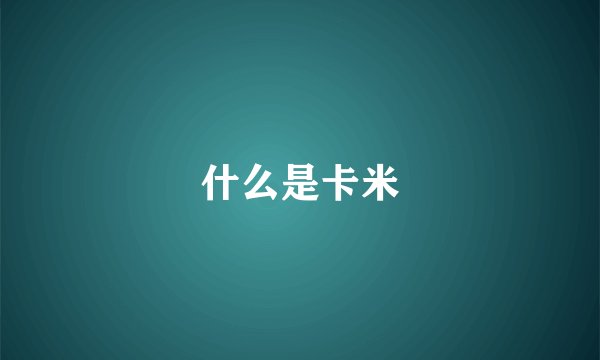 什么是卡米