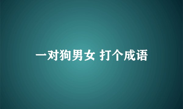 一对狗男女 打个成语