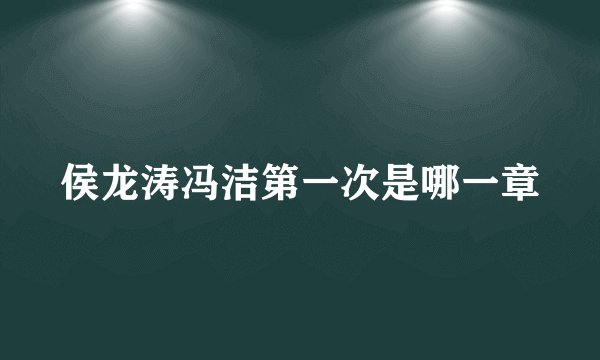 侯龙涛冯洁第一次是哪一章