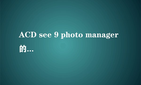 ACD see 9 photo manager 的授权码是多少？？
