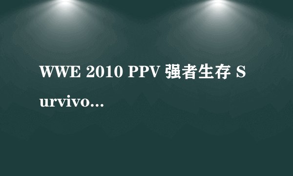 WWE 2010 PPV 强者生存 Survivor Series