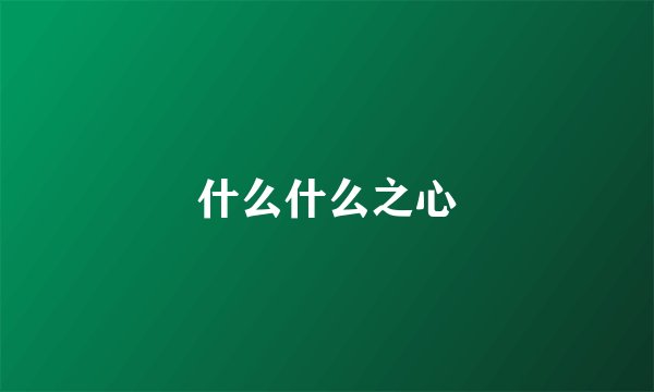 什么什么之心