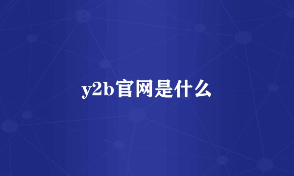 y2b官网是什么