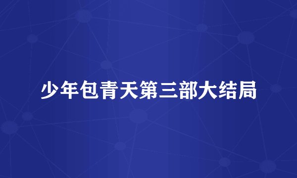少年包青天第三部大结局