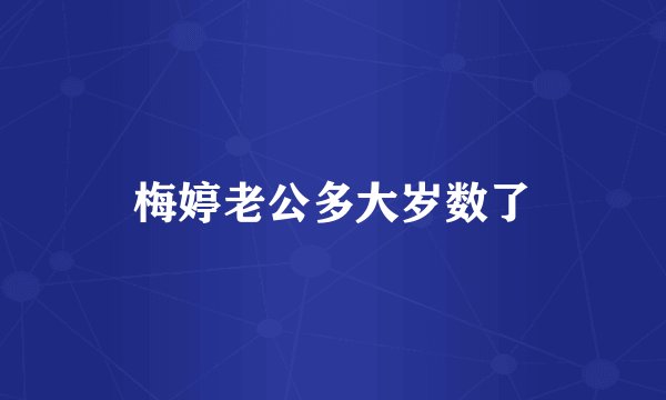 梅婷老公多大岁数了