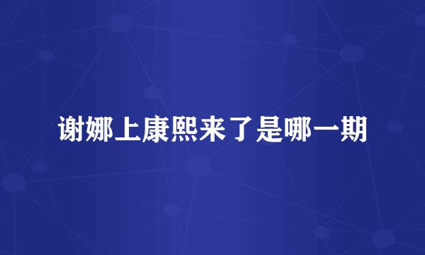 谢娜上康熙来了是哪一期