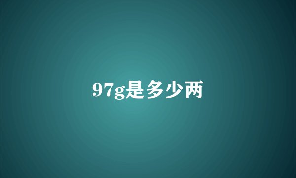 97g是多少两