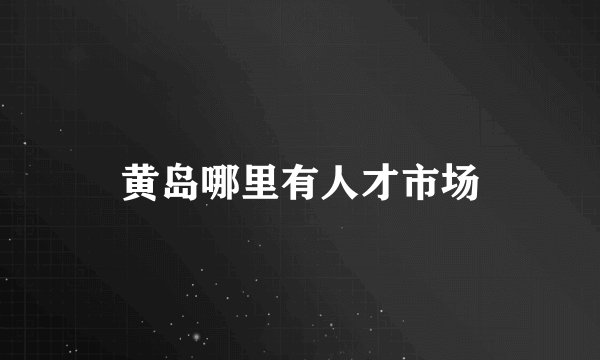黄岛哪里有人才市场
