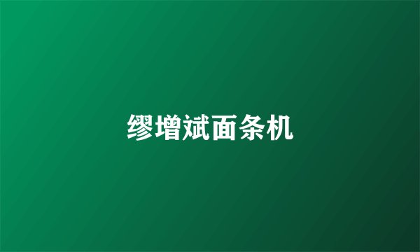 缪增斌面条机