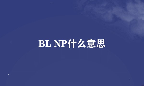 BL NP什么意思