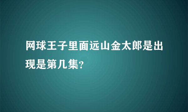 网球王子里面远山金太郎是出现是第几集？