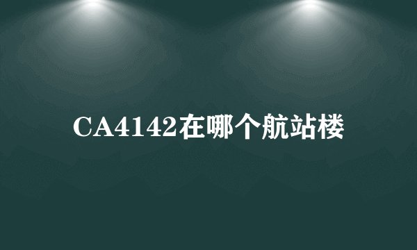 CA4142在哪个航站楼