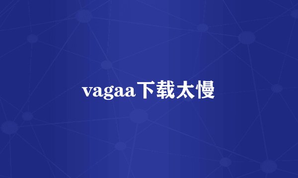 vagaa下载太慢