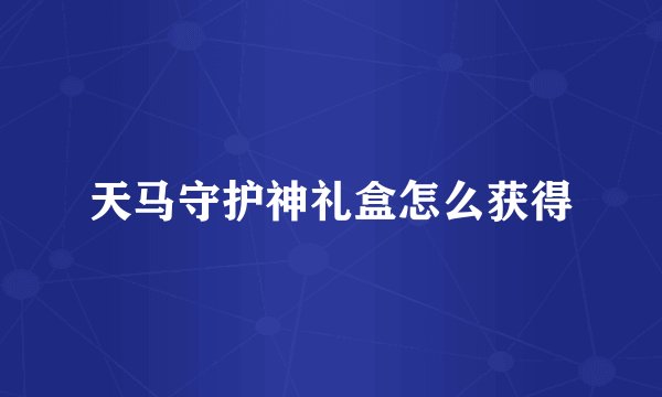 天马守护神礼盒怎么获得