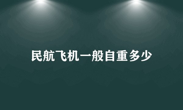 民航飞机一般自重多少