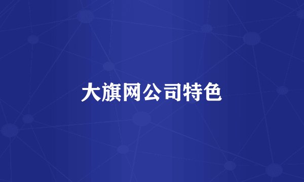 大旗网公司特色