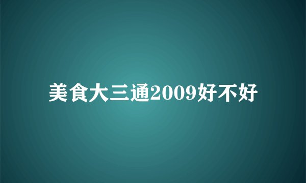 美食大三通2009好不好