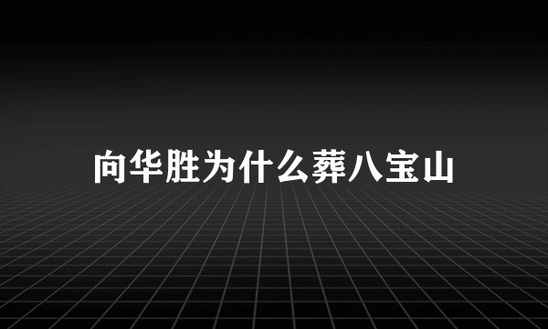 向华胜为什么葬八宝山