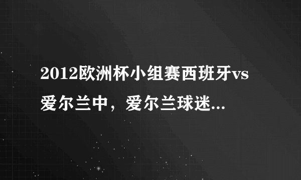 2012欧洲杯小组赛西班牙vs爱尔兰中，爱尔兰球迷唱的歌的名字，中英文都要。歌的主要内容是什么？