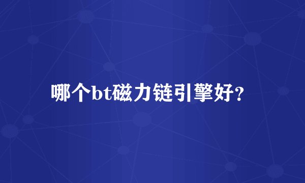哪个bt磁力链引擎好？