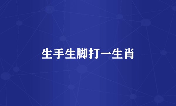 生手生脚打一生肖