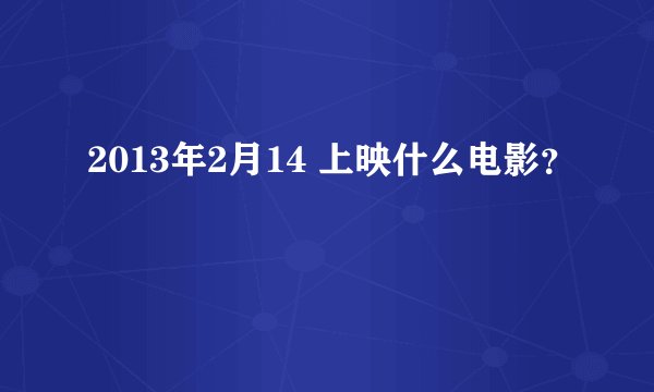 2013年2月14 上映什么电影？
