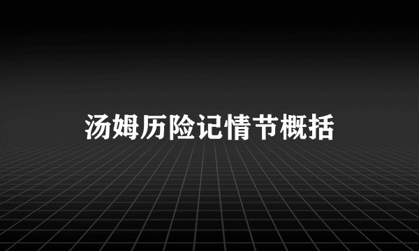 汤姆历险记情节概括