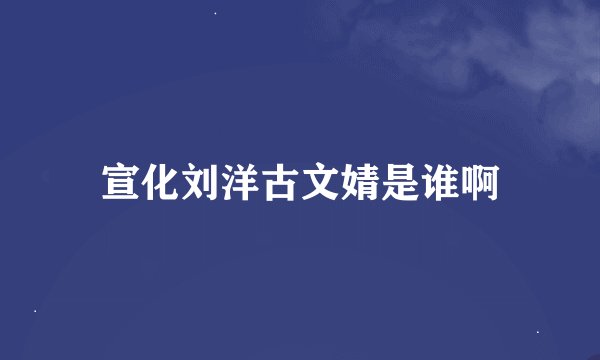 宣化刘洋古文婧是谁啊