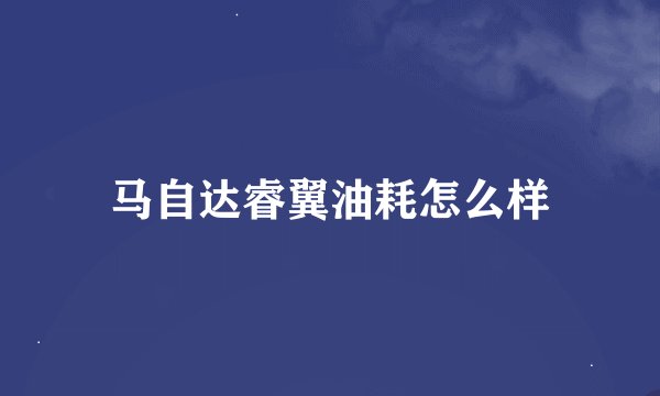 马自达睿翼油耗怎么样