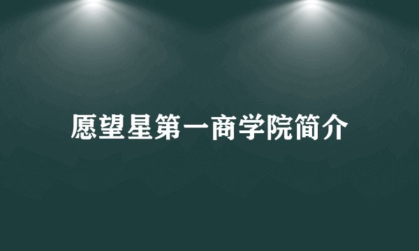 愿望星第一商学院简介