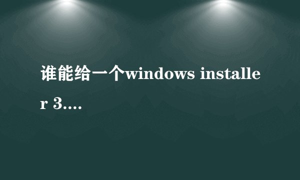 谁能给一个windows installer 3.1的下载地址？