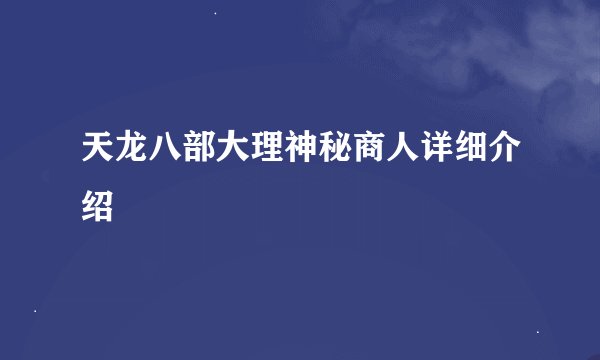 天龙八部大理神秘商人详细介绍