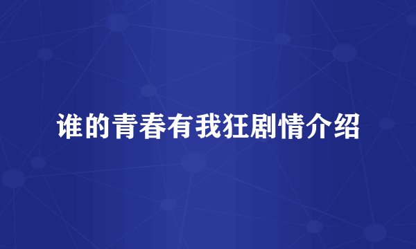 谁的青春有我狂剧情介绍