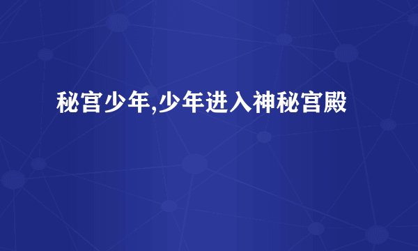 秘宫少年,少年进入神秘宫殿