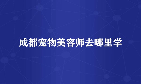 成都宠物美容师去哪里学