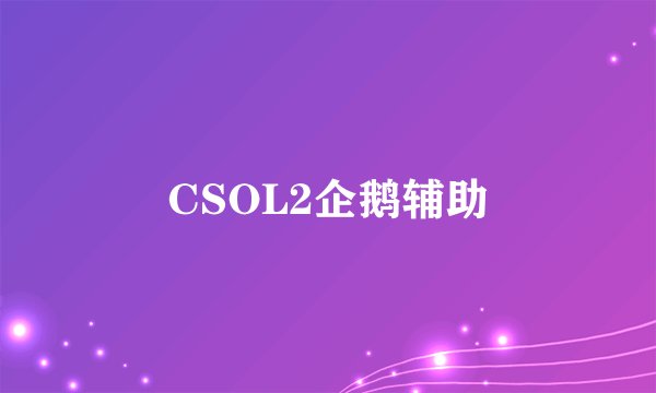 CSOL2企鹅辅助