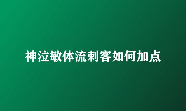 神泣敏体流刺客如何加点