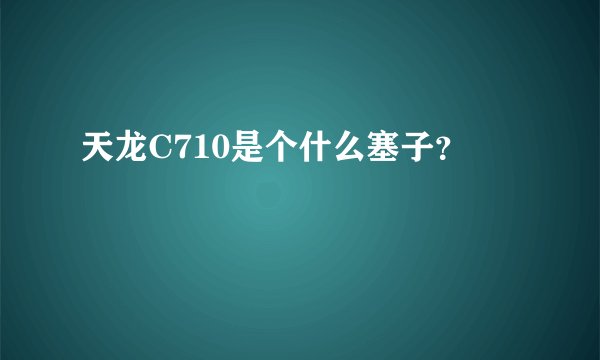 天龙C710是个什么塞子？