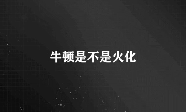 牛顿是不是火化