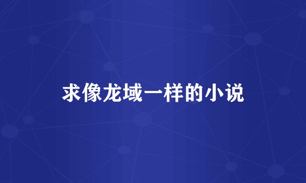 求像龙域一样的小说