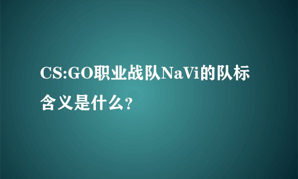 CS:GO职业战队NaVi的队标含义是什么？