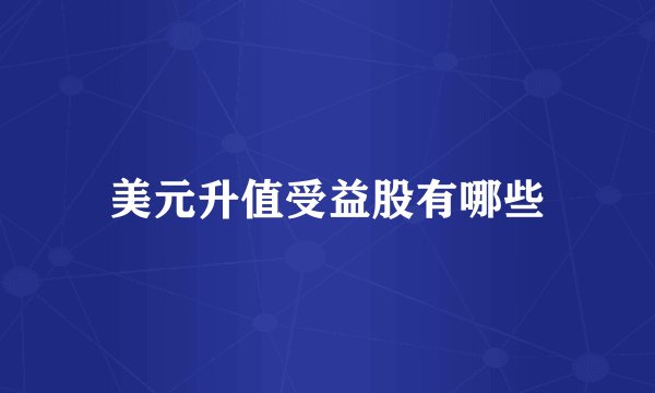 美元升值受益股有哪些
