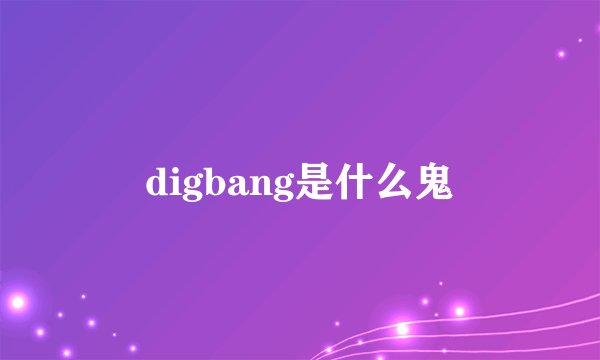 digbang是什么鬼