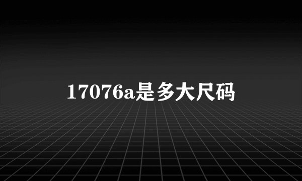 17076a是多大尺码