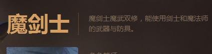 大天使之剑什么职业好?魔剑士好玩吗?