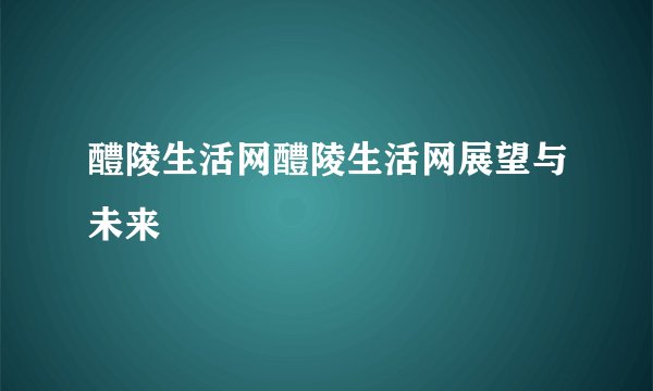 醴陵生活网醴陵生活网展望与未来